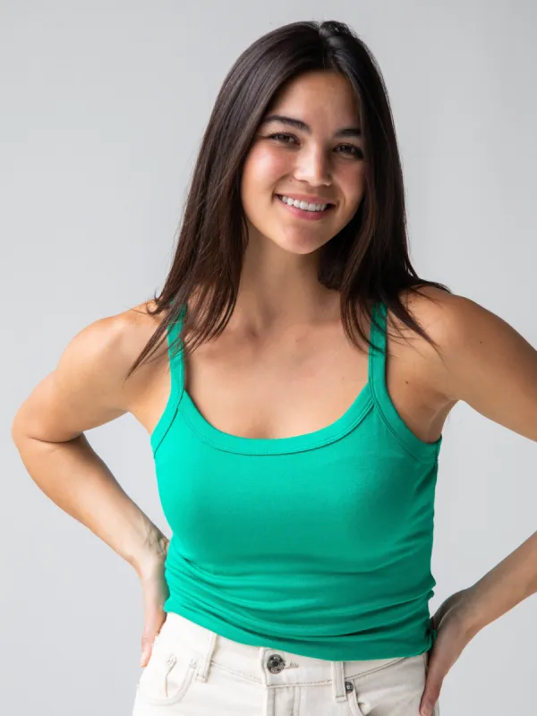 The Everyday Layering Tank Top - Kelly Green sold by NATURAL LIFE