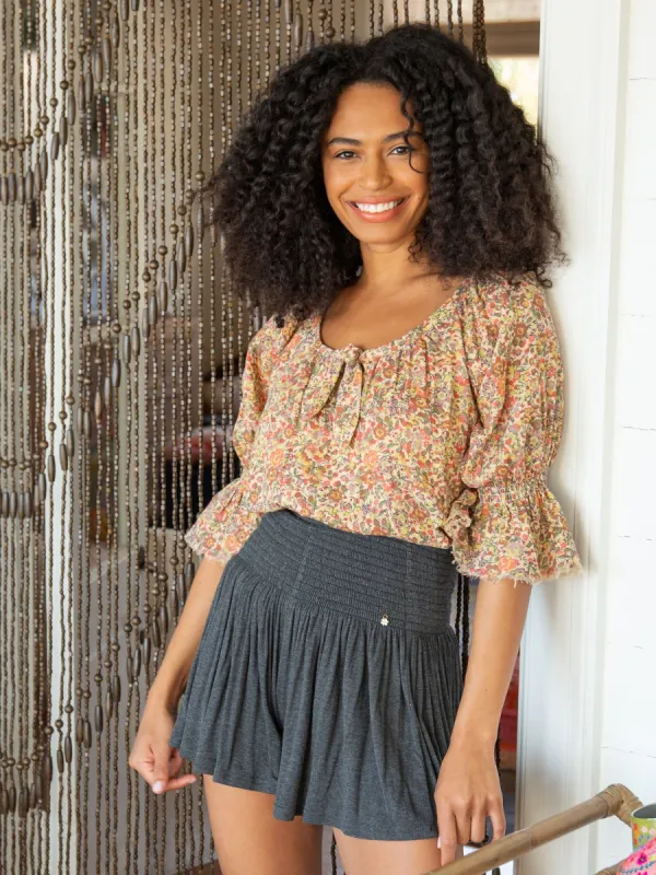 Daisy Knit Skort - Charcoal sold by NATURAL LIFE