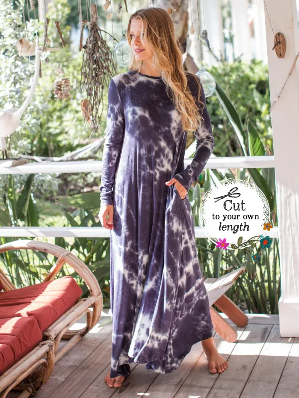 Stevie Knit Tie-Dye Maxi Dress - Midnight sold by NATURAL LIFE