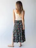 Addie Midi Skirt - Charcoal Bouquet sold by NATURAL LIFE