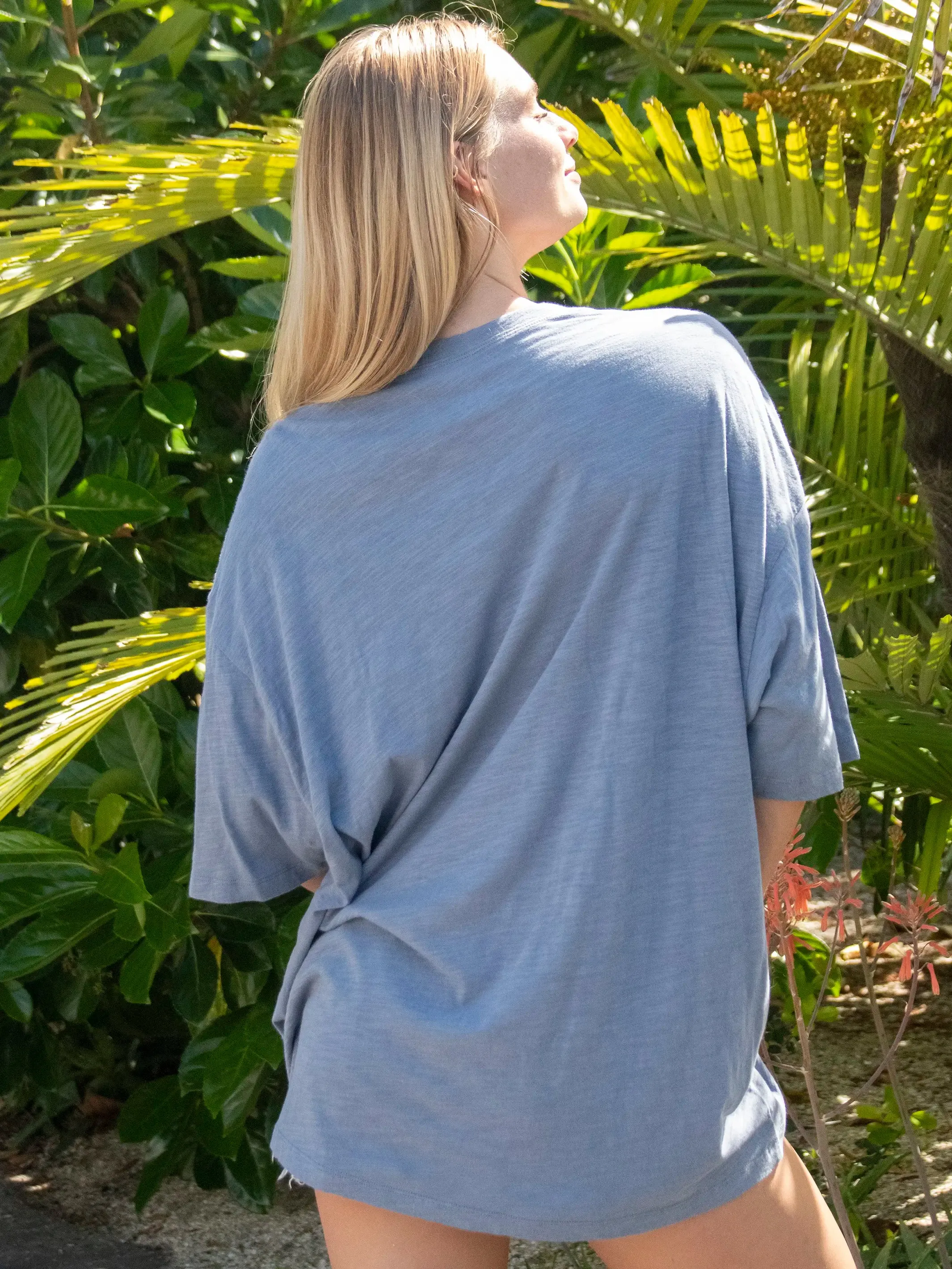 Oversized Applique Tee - Blue Rainbow sold by NATURAL LIFE product image thumbnail 3