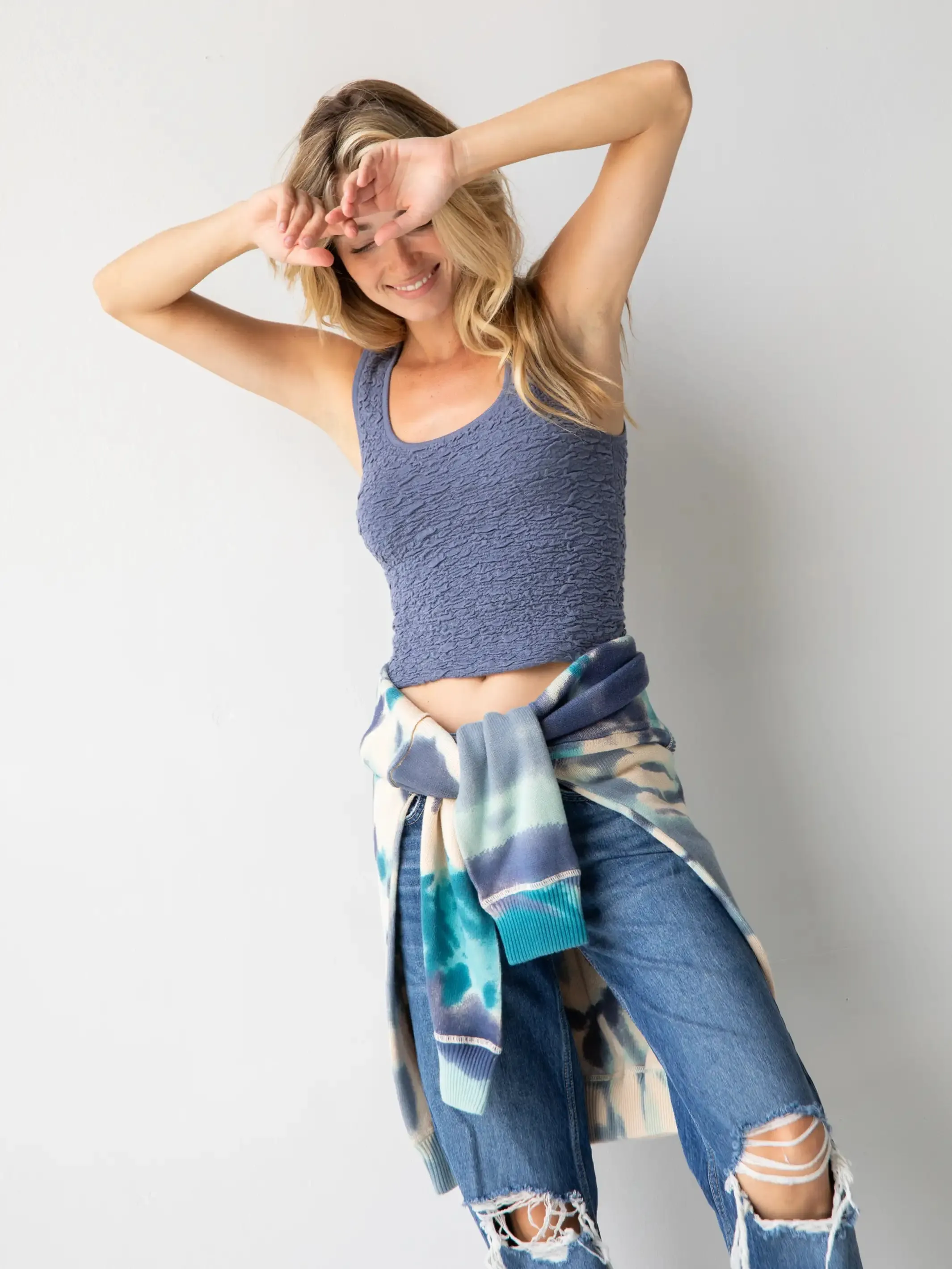 Taylor Oversized Sweater - Blue Tie-Dye sold by NATURAL LIFE product image thumbnail 5