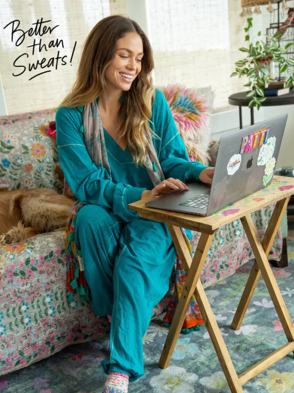 Johnnie Cotton Jumpsuit - Antique Jade made by NATURAL LIFE