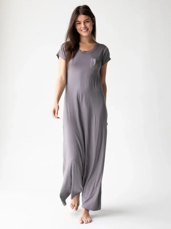 Logan Maxi Dress - Charcoal sold by NATURAL LIFE