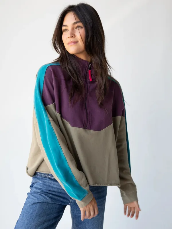 Jess Color Block Pullover - Purple sold by NATURAL LIFE