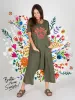 Nomad Knit Printed Jumpsuit - Peace Sign sold by NATURAL LIFE