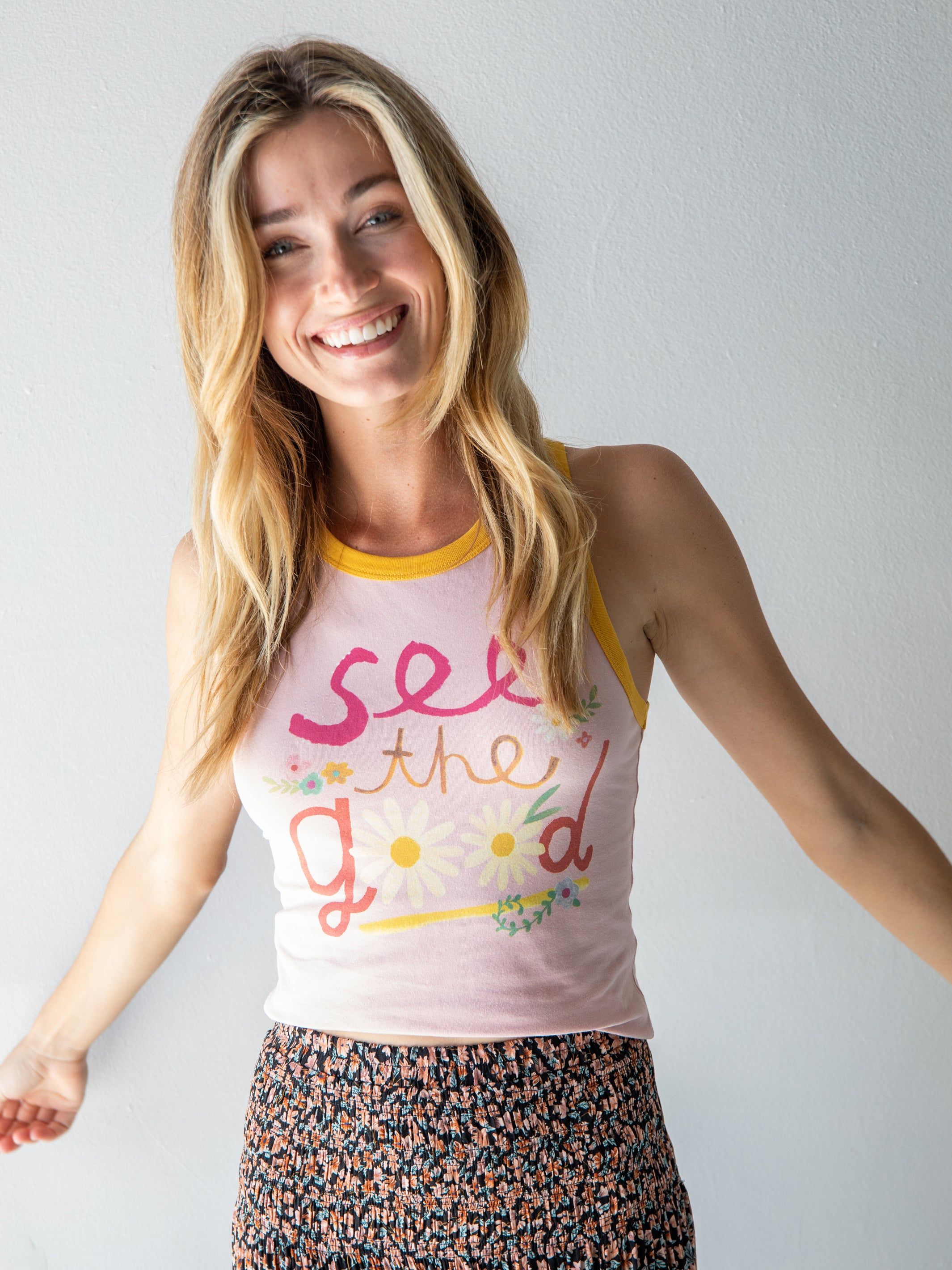 Ringer Tank Top - See The Good sold by NATURAL LIFE product image thumbnail 2