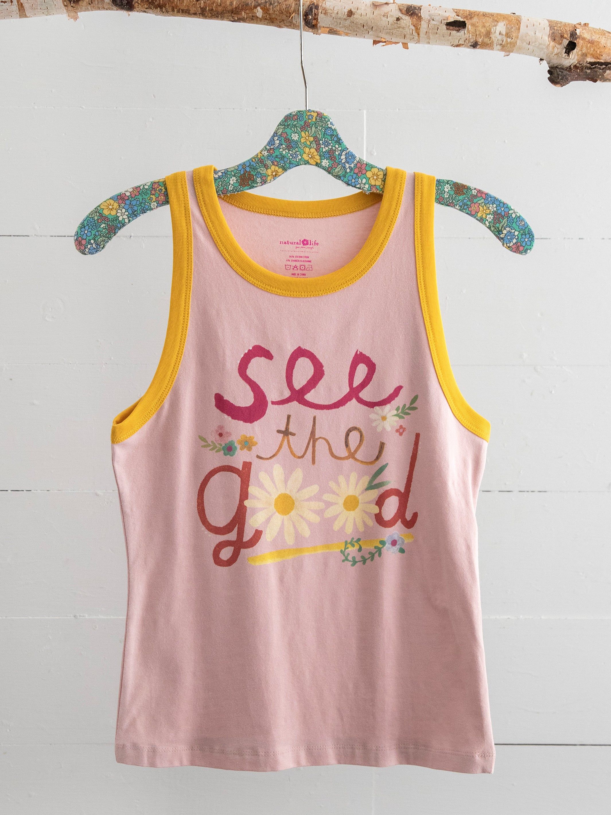 Ringer Tank Top - See The Good sold by NATURAL LIFE product image thumbnail 3