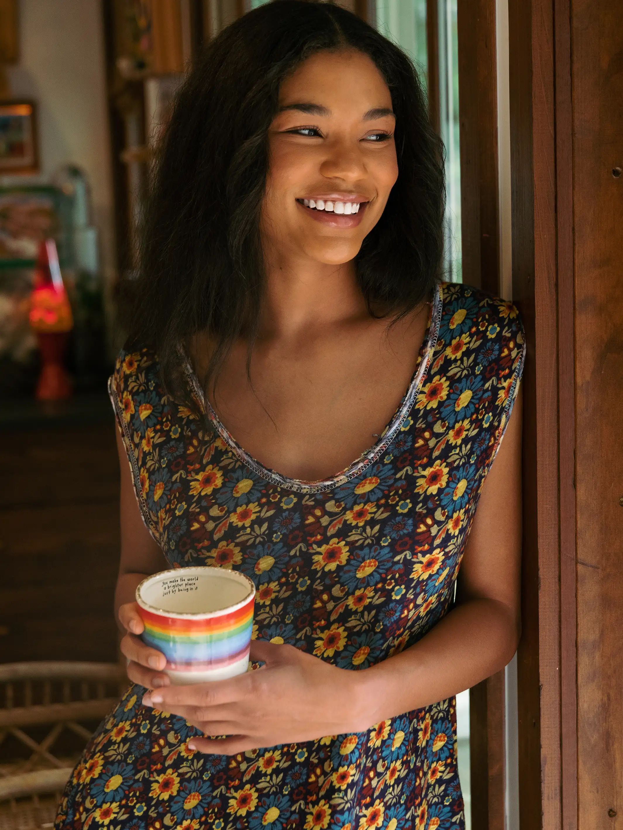 Hangout Midi Dress - Navy Olive sold by NATURAL LIFE product image thumbnail 3