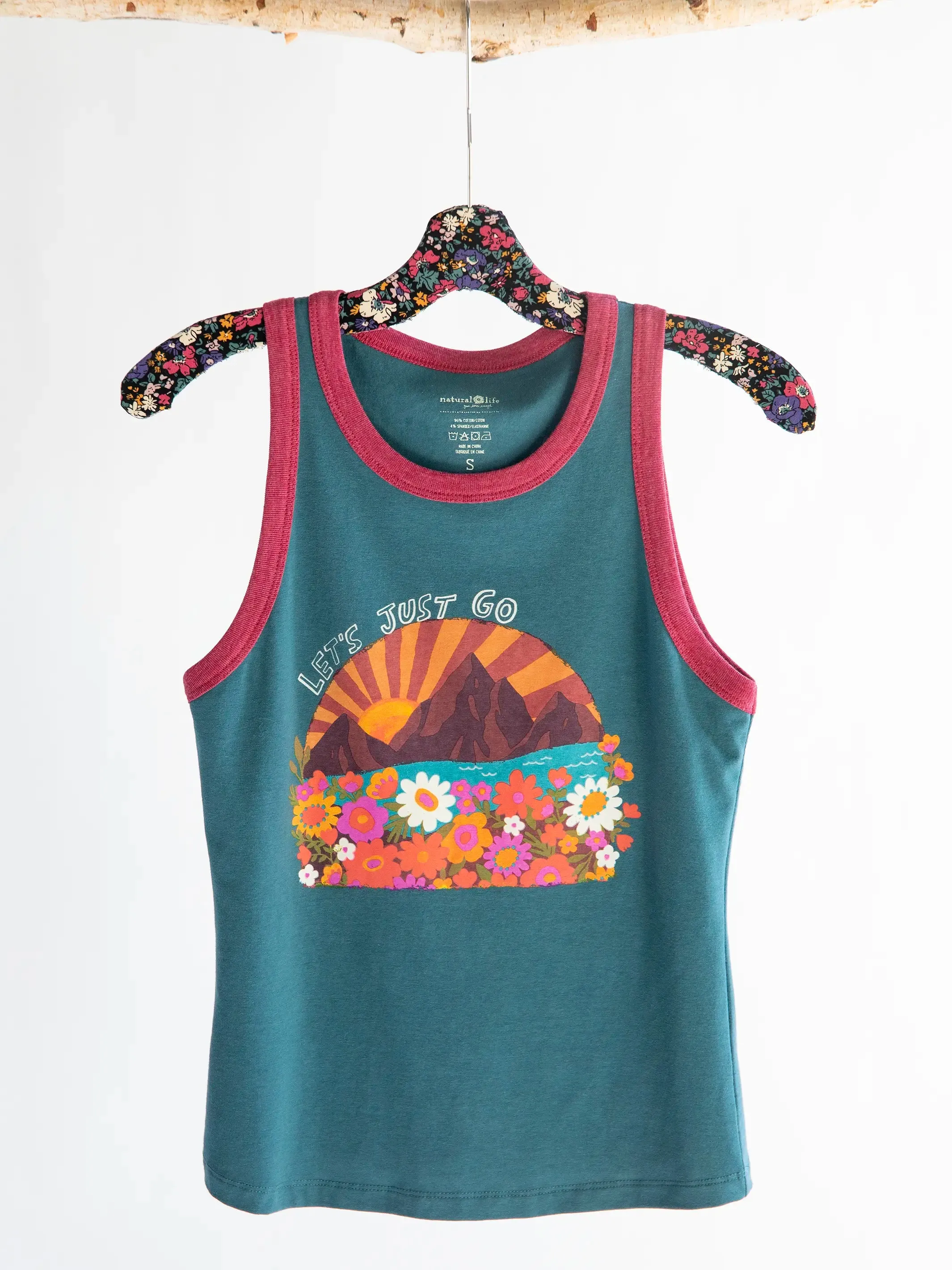 Ringer Tank Top - Let's Just Go sold by NATURAL LIFE product image thumbnail 2