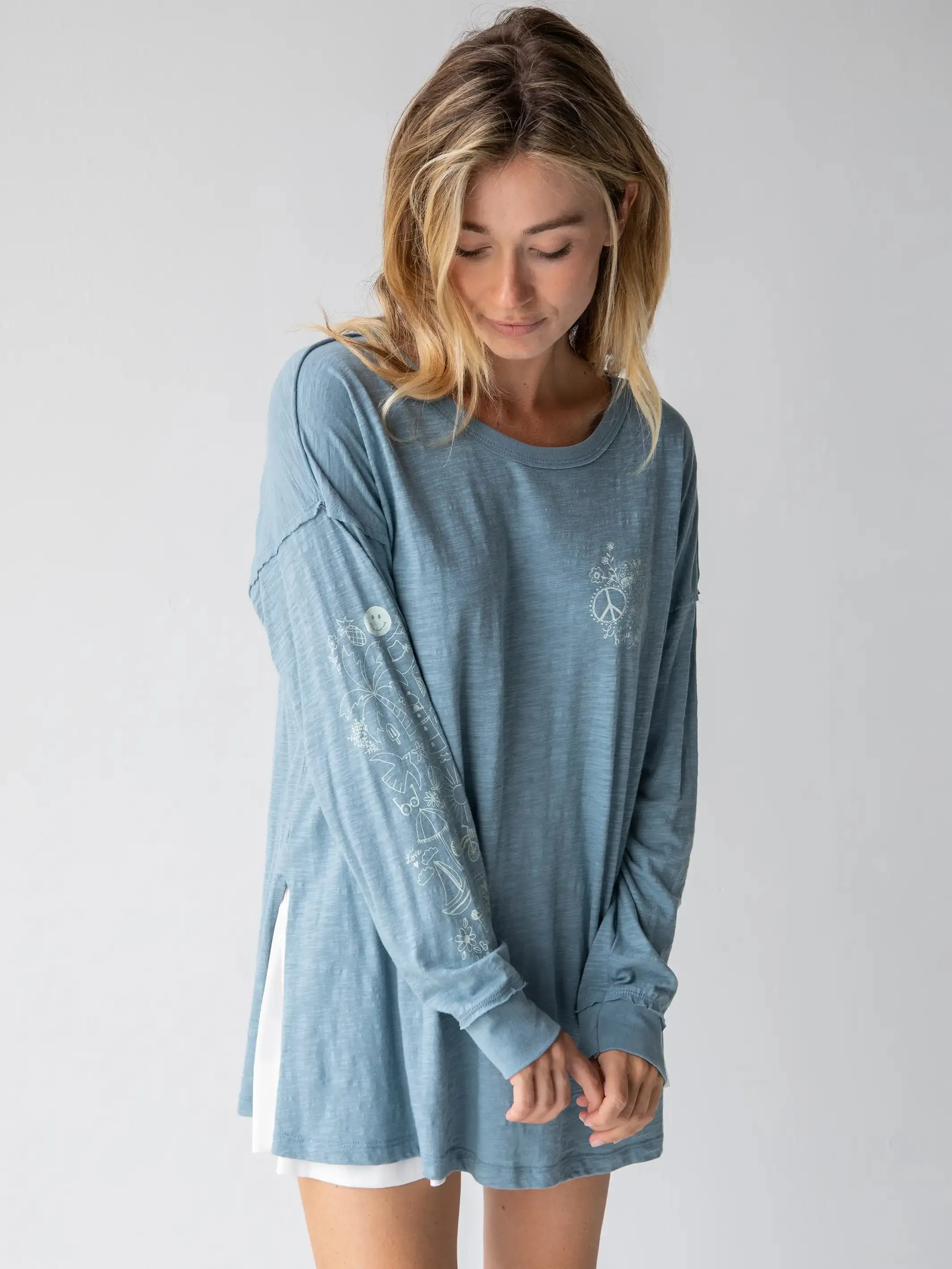 Doodle Tee - Light Blue sold by NATURAL LIFE product image thumbnail 3