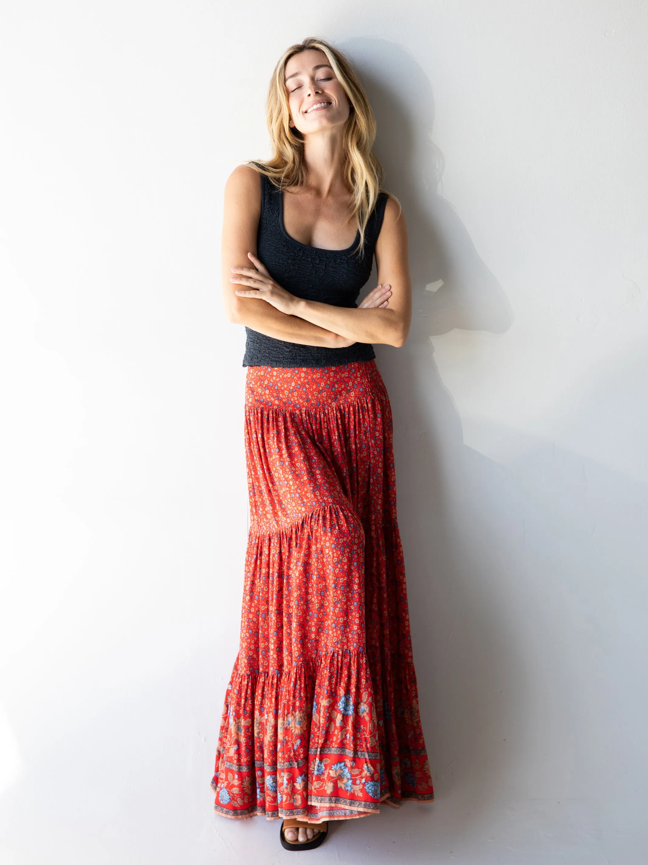 Hanna Convertible Maxi Skirt - Red Ditsy sold by NATURAL LIFE product image thumbnail 3