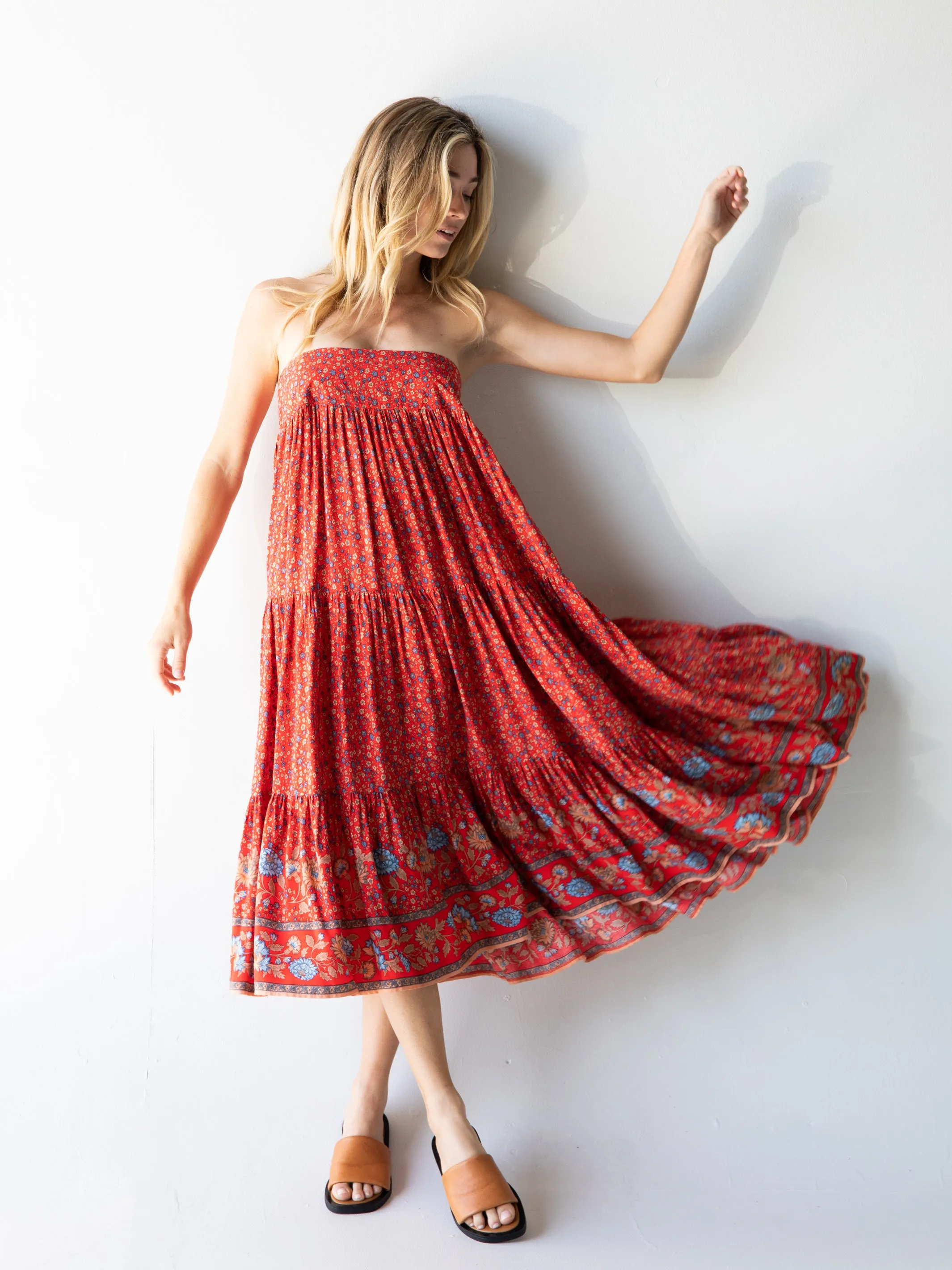 Hanna Convertible Maxi Skirt - Red Ditsy sold by NATURAL LIFE product image thumbnail 2