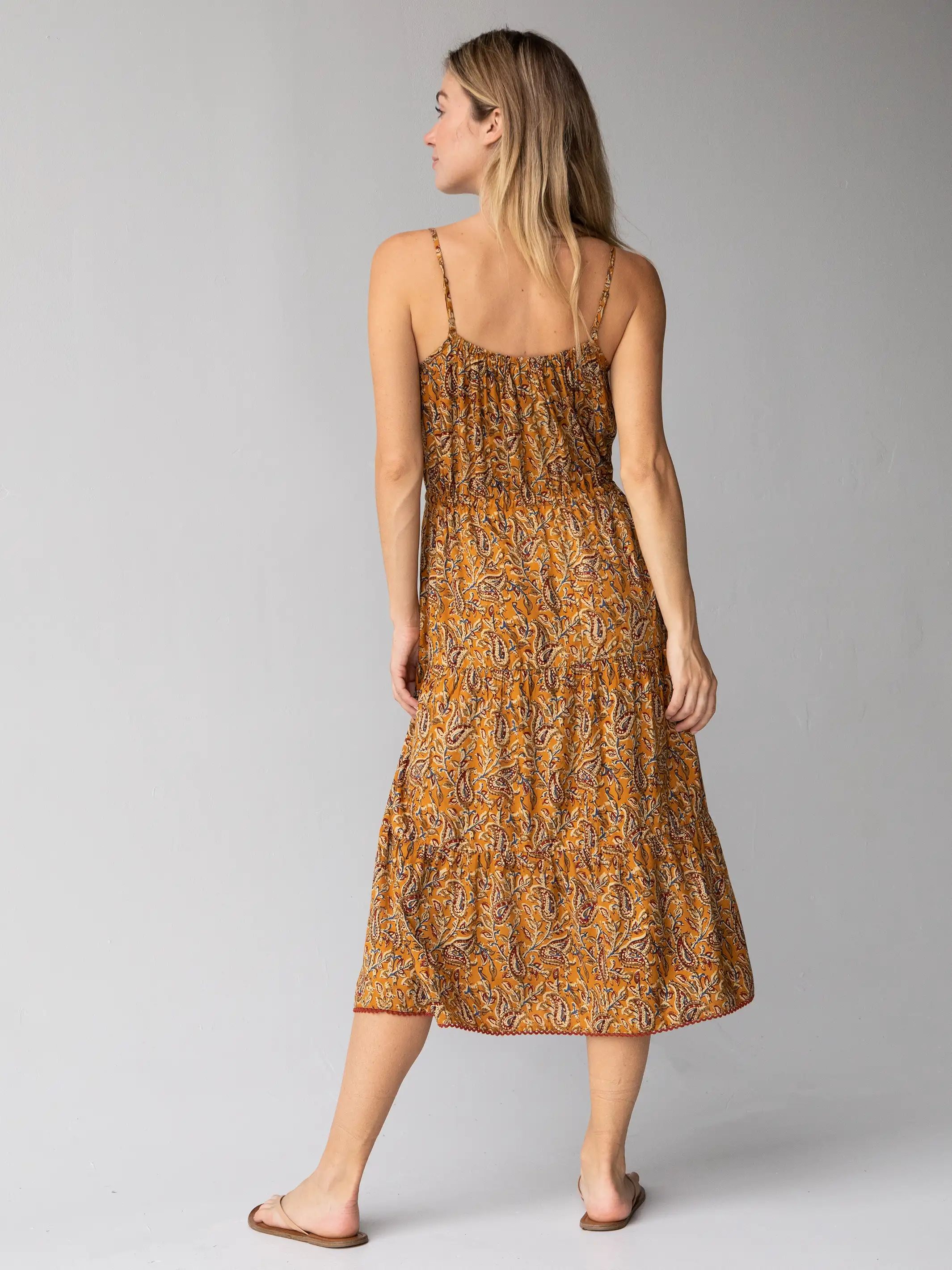 Iris Tie-Waist Midi Dress - Paisley Print sold by NATURAL LIFE product image thumbnail 3