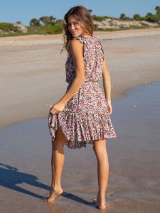 Havana Nights Dress - Ivory Red Floral sold by NATURAL LIFE
