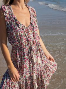 Havana Nights Dress - Ivory Red Floral sold by NATURAL LIFE