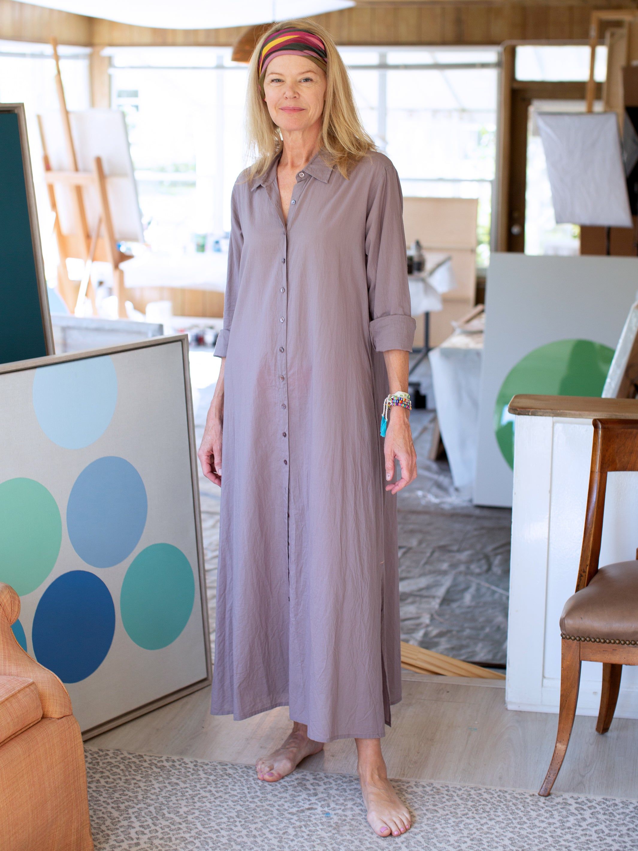 Drew Cotton Shirt Dress - Greylac sold by NATURAL LIFE product image thumbnail 2