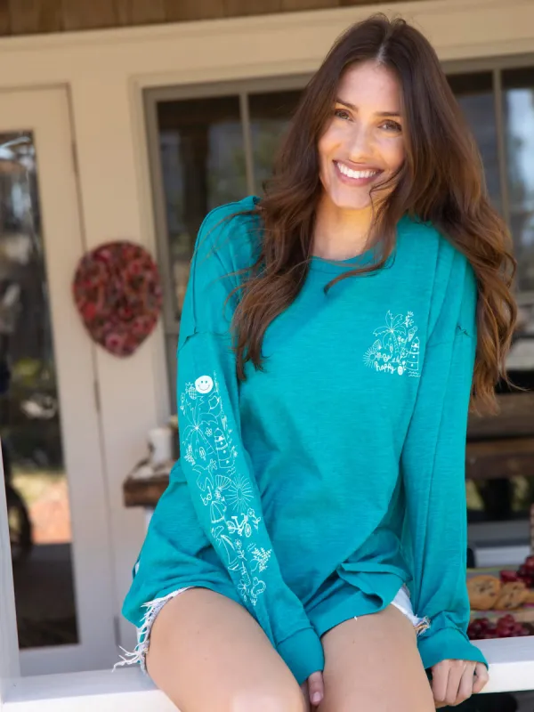 Doodle Tee - Teal sold by NATURAL LIFE