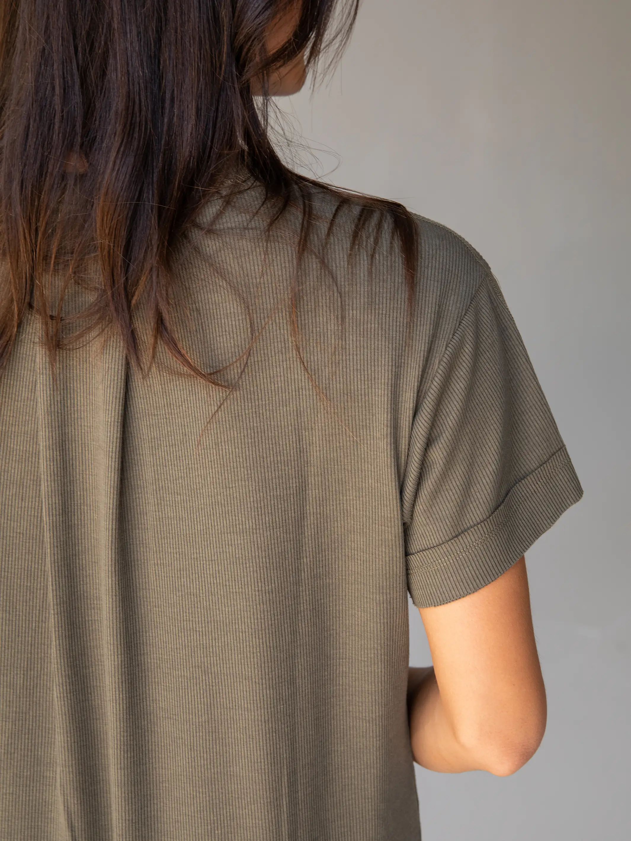 Stephanie Ribbed Knit Midi Dress - Olive sold by NATURAL LIFE product image thumbnail 4