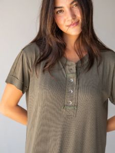 Stephanie Ribbed Knit Maxi Dress - Olive sold by NATURAL LIFE