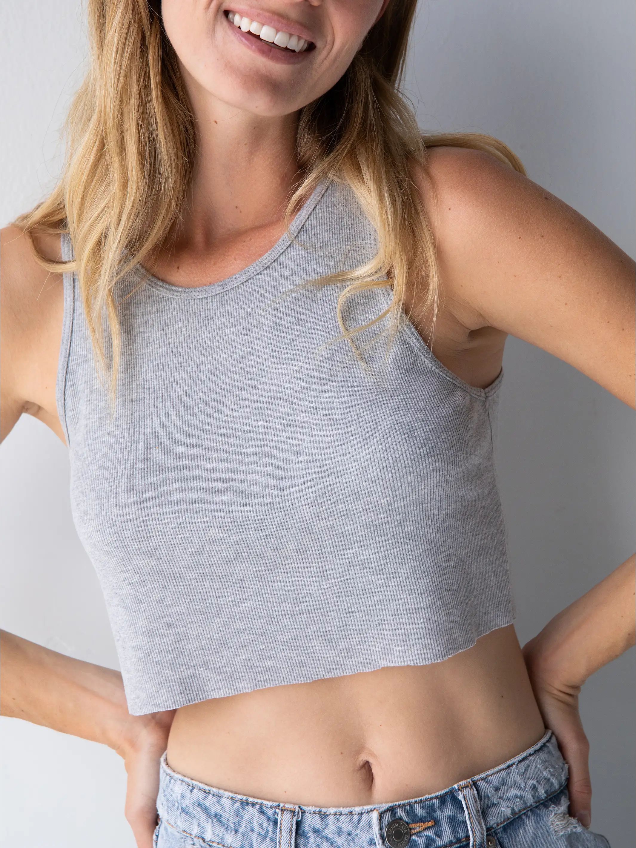 So Easy Racerback Tank Top - Heather Grey sold by NATURAL LIFE