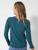 Lily Knit Cotton Long Sleeve Tee Shirt - Teal sold by NATURAL LIFE