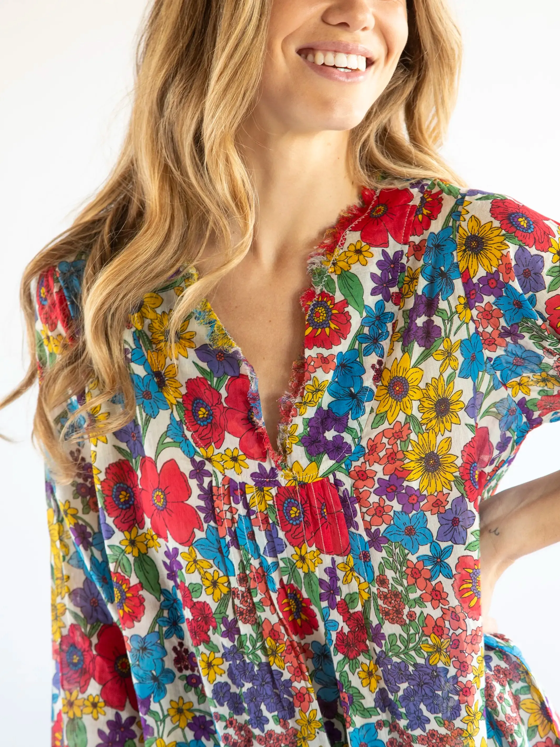 Tunic-In-A-Bag - Red Yellow Blue Floral sold by NATURAL LIFE product image thumbnail 2