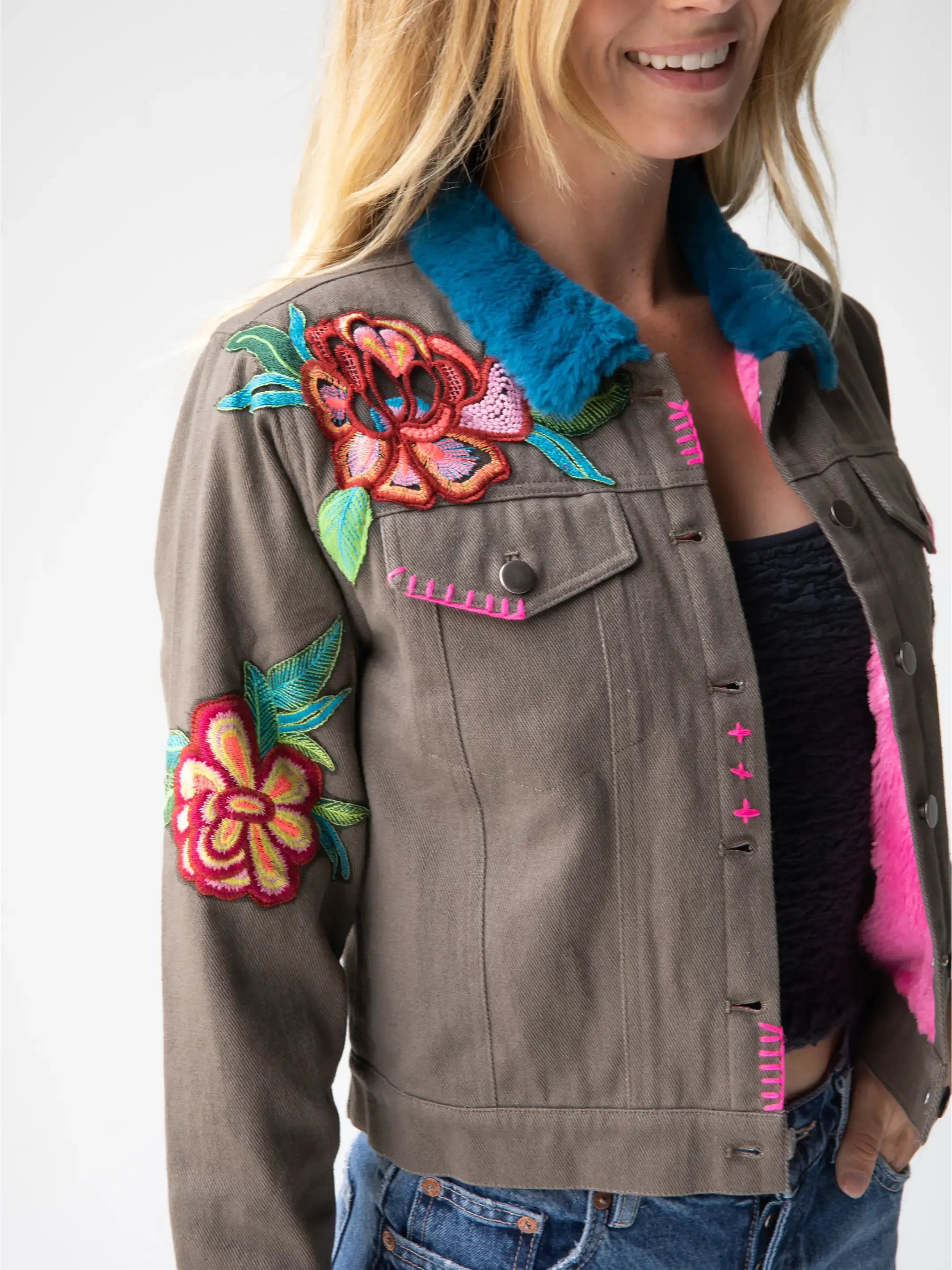 Tara Embellished Jacket - Ash sold by NATURAL LIFE product image thumbnail 3