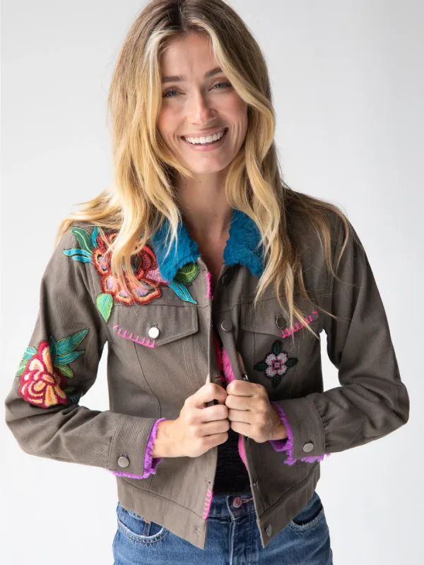 Tara Embellished Jacket - Ash sold by NATURAL LIFE