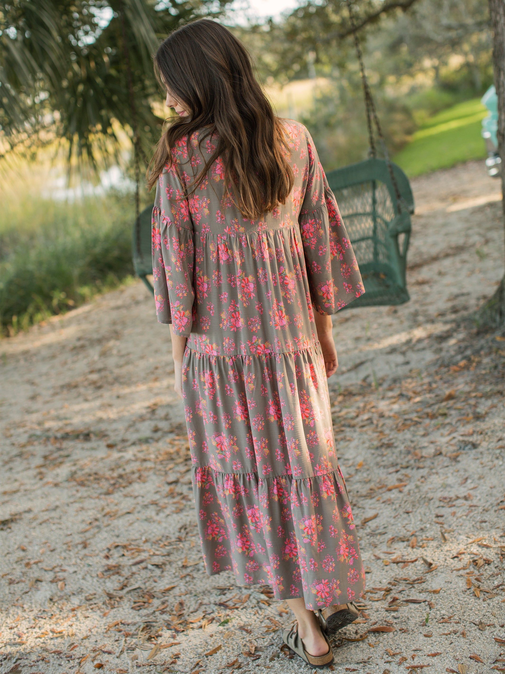 Charlotte Midi Dress - Coral Floral sold by NATURAL LIFE product image thumbnail 2