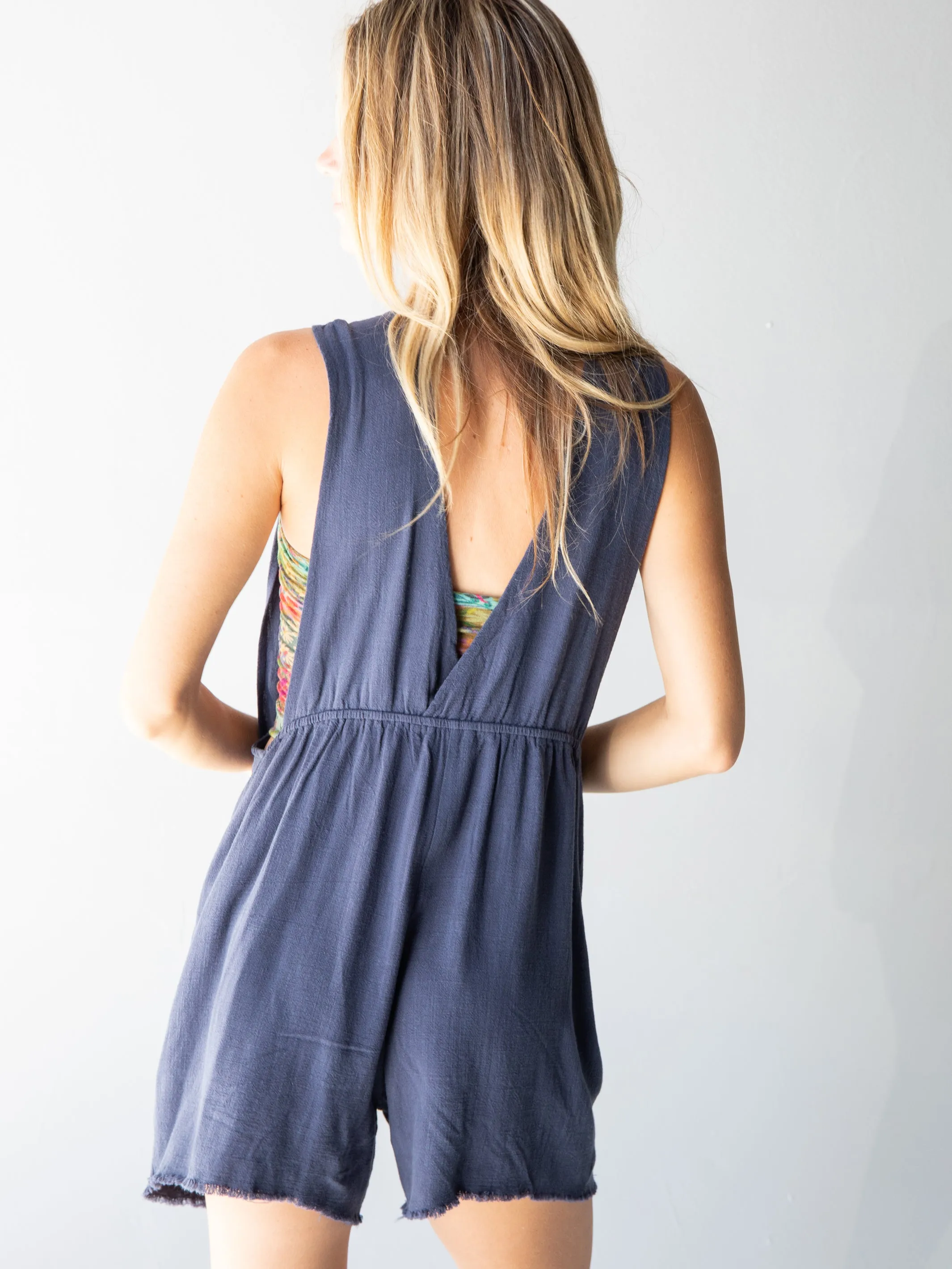 Carly Overall Romper - Navy sold by NATURAL LIFE product image thumbnail 5