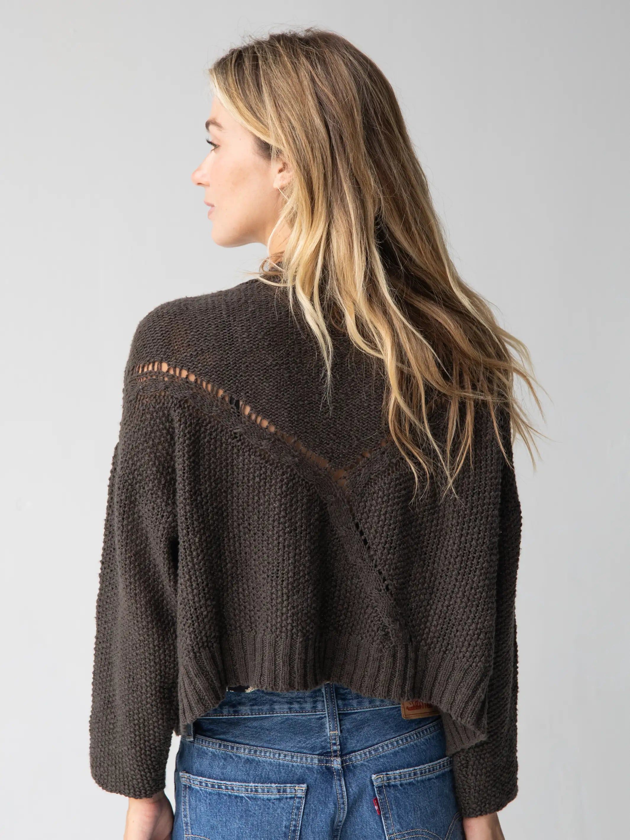 Cable Knit Cardigan - Charcoal sold by NATURAL LIFE product image thumbnail 4