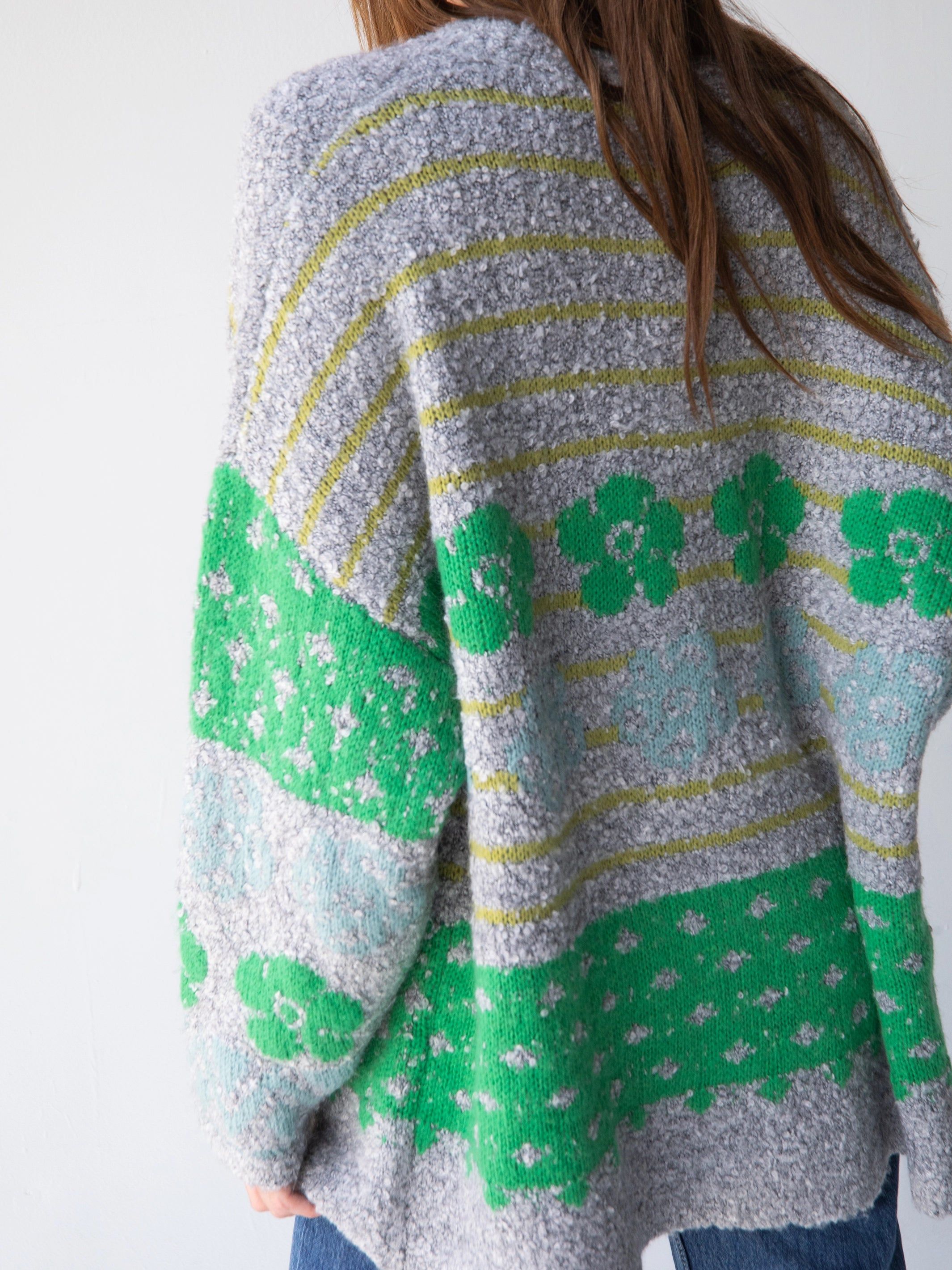 Calla Jacquard Cardigan - Heather Grey sold by NATURAL LIFE product image thumbnail 6