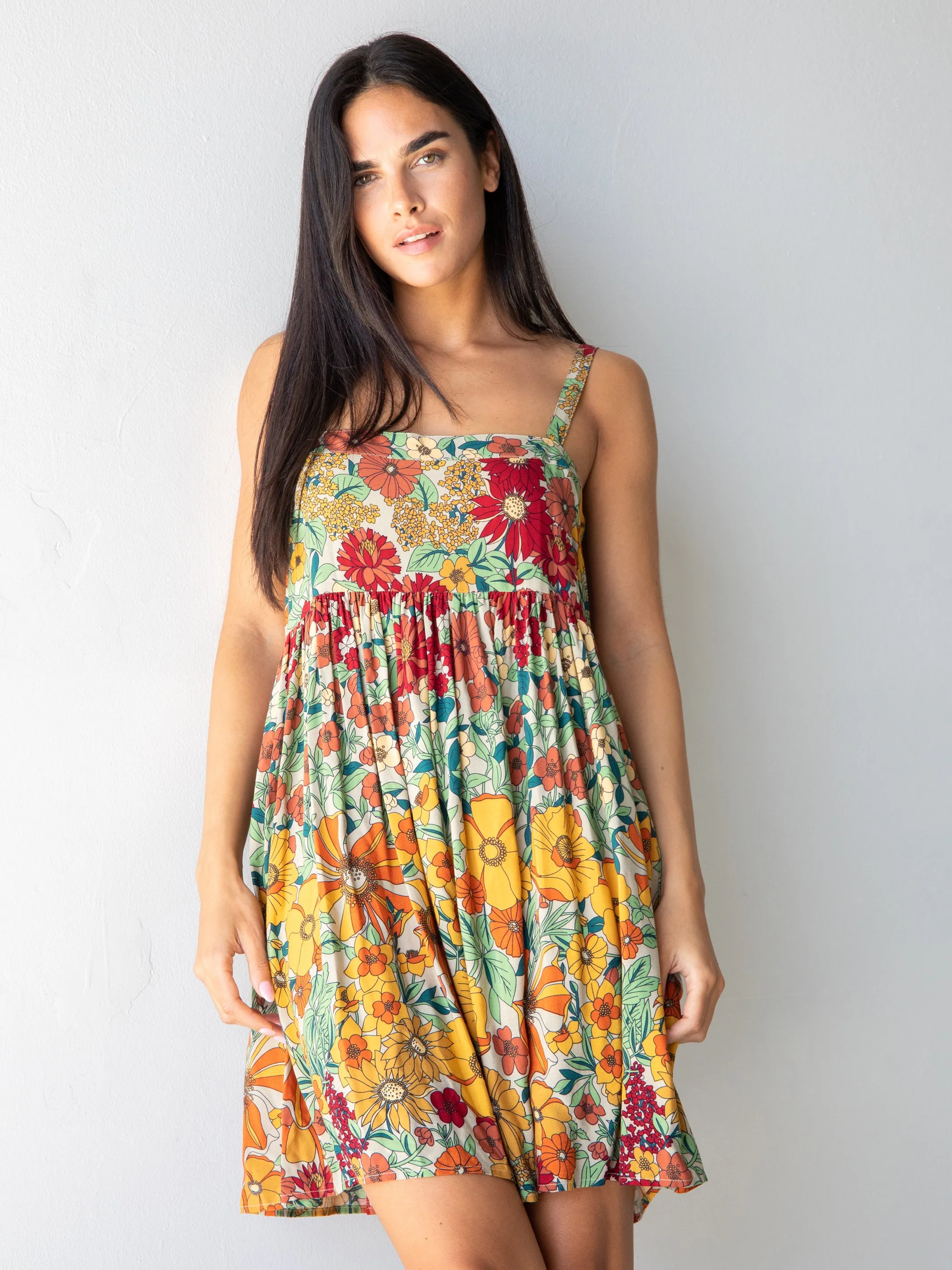 Patti Dress - Gold Vintage Floral sold by NATURAL LIFE product image thumbnail 2