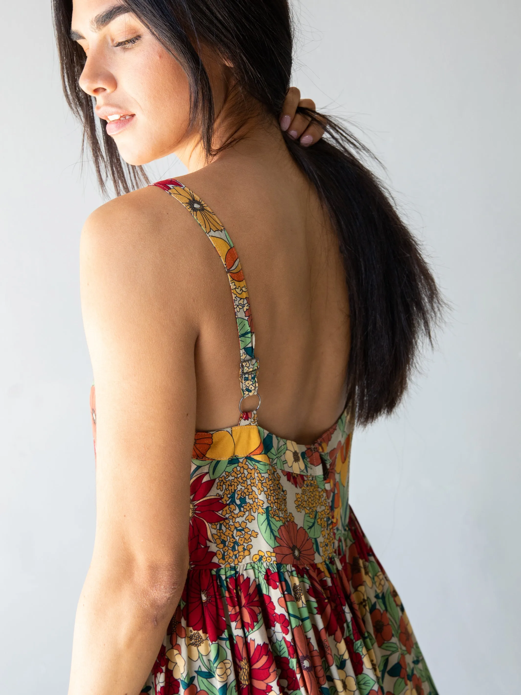 Patti Dress - Gold Vintage Floral sold by NATURAL LIFE product image thumbnail 4