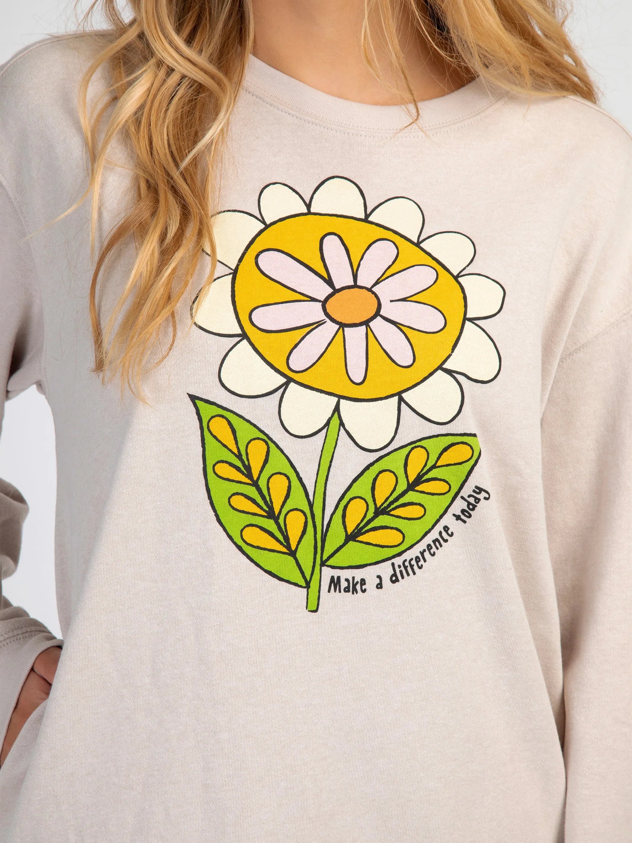 Comfy Pocket Sweatshirt - Make A Difference sold by NATURAL LIFE product image thumbnail 2