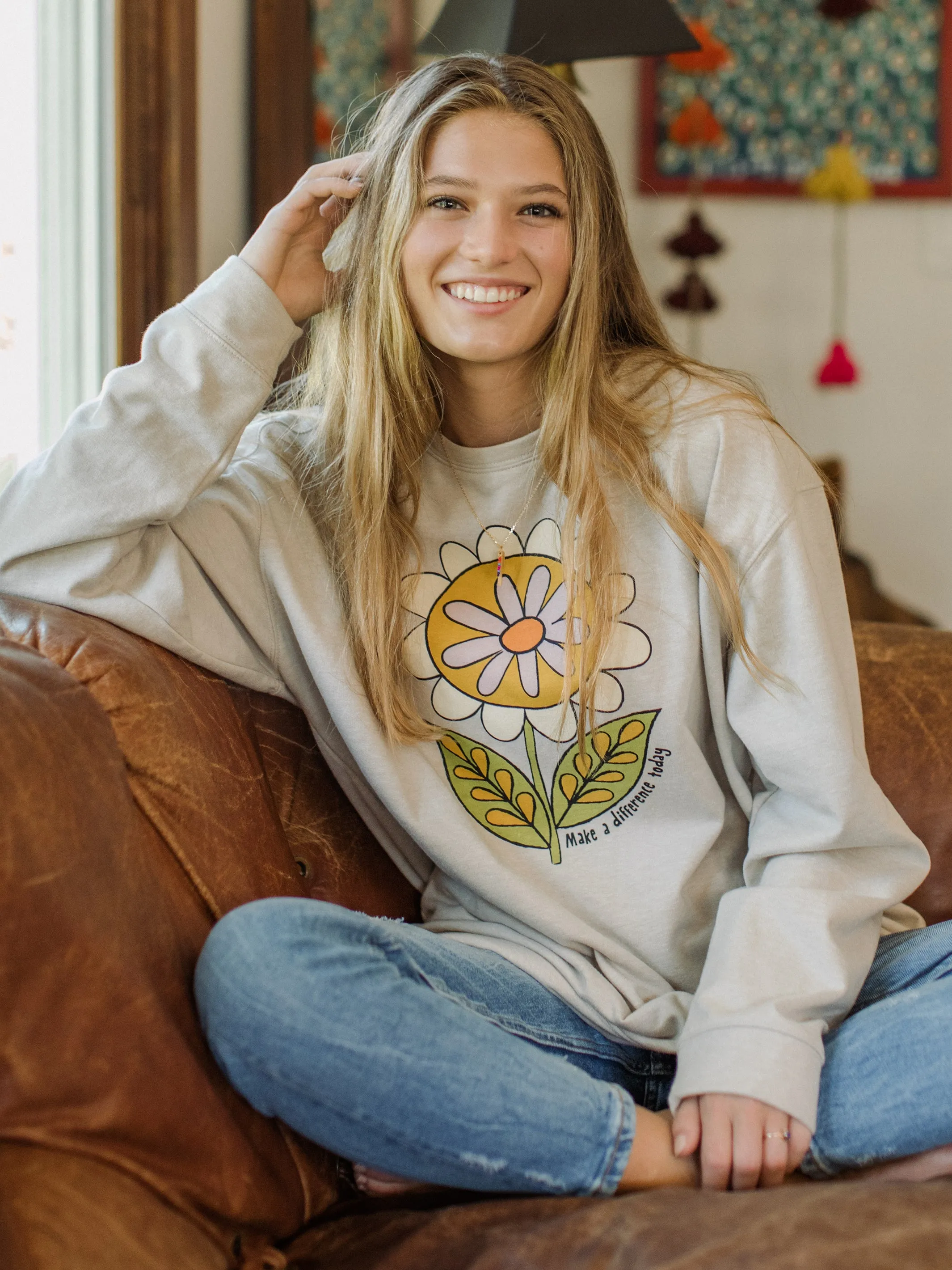 Comfy Pocket Sweatshirt - Make A Difference sold by NATURAL LIFE