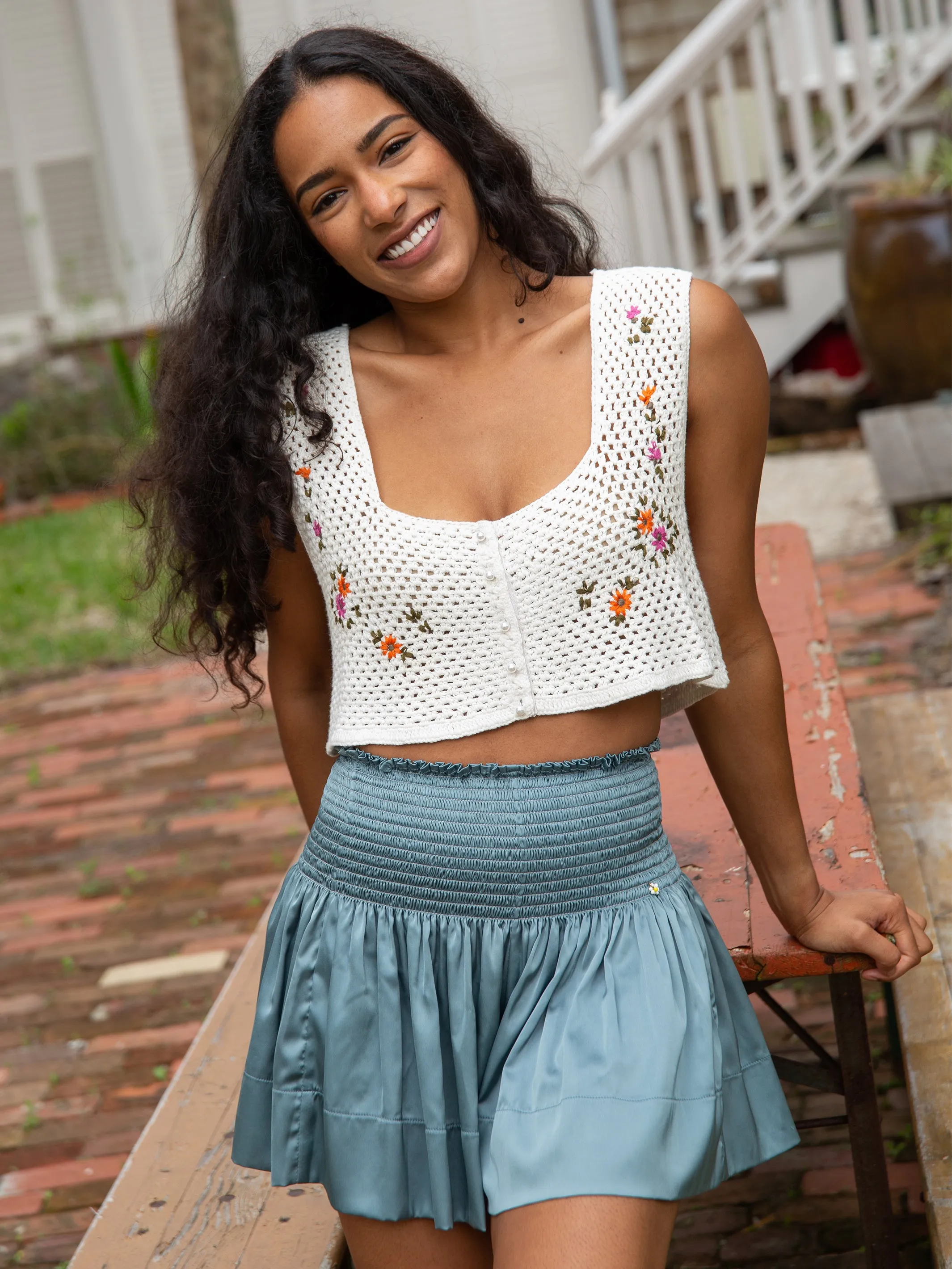 Daisy Skort - Seafoam sold by NATURAL LIFE