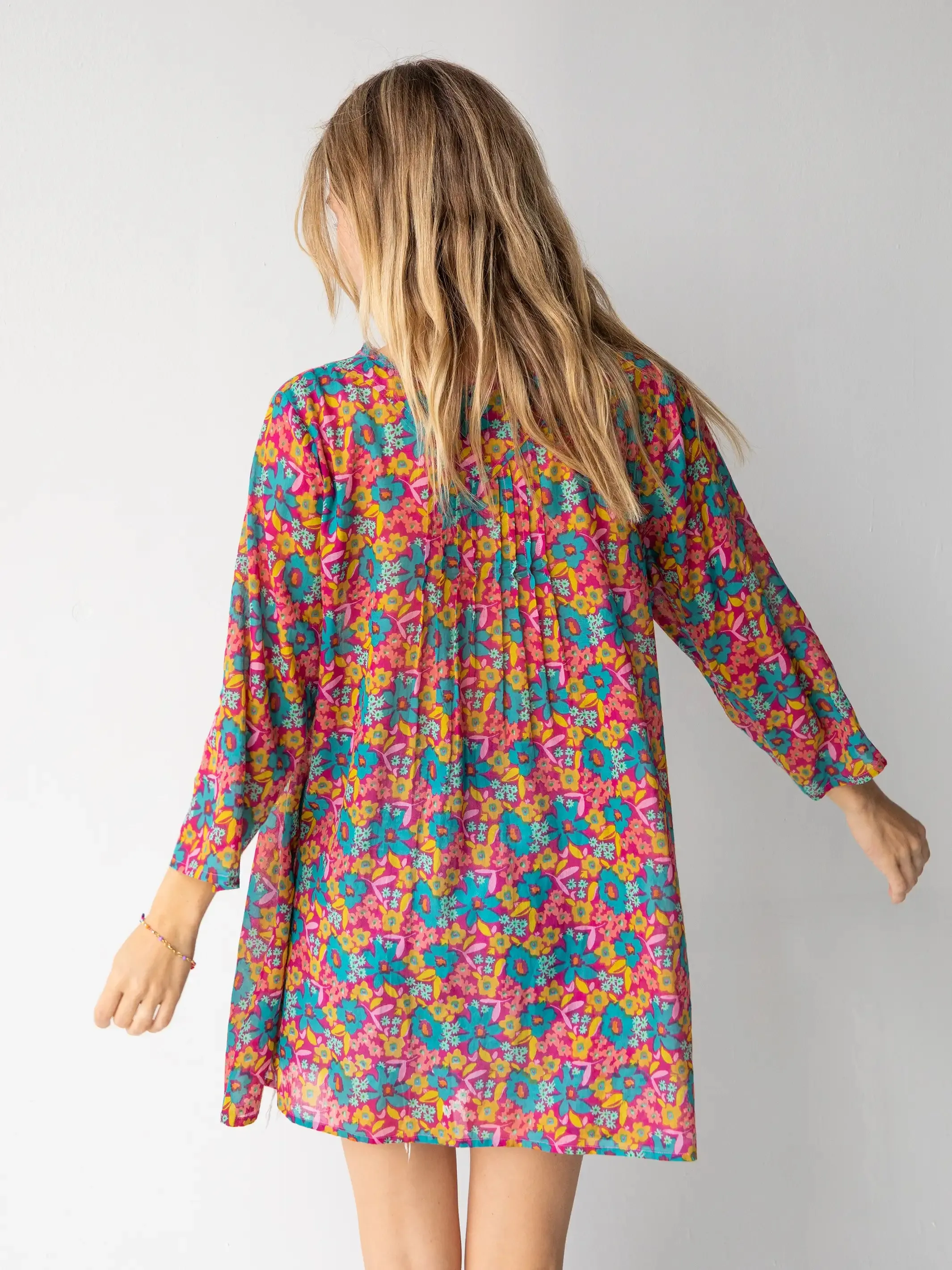 Cotton Cover-Up-In-A-Bag - Turquoise Pink sold by NATURAL LIFE product image thumbnail 4