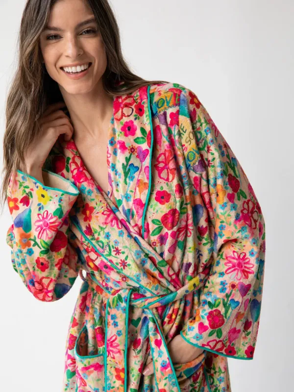 Cozy Blanket Robe - So Loved Floral sold by NATURAL LIFE