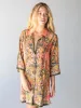 Fiona Tunic Dress - Orange Paisley sold by NATURAL LIFE