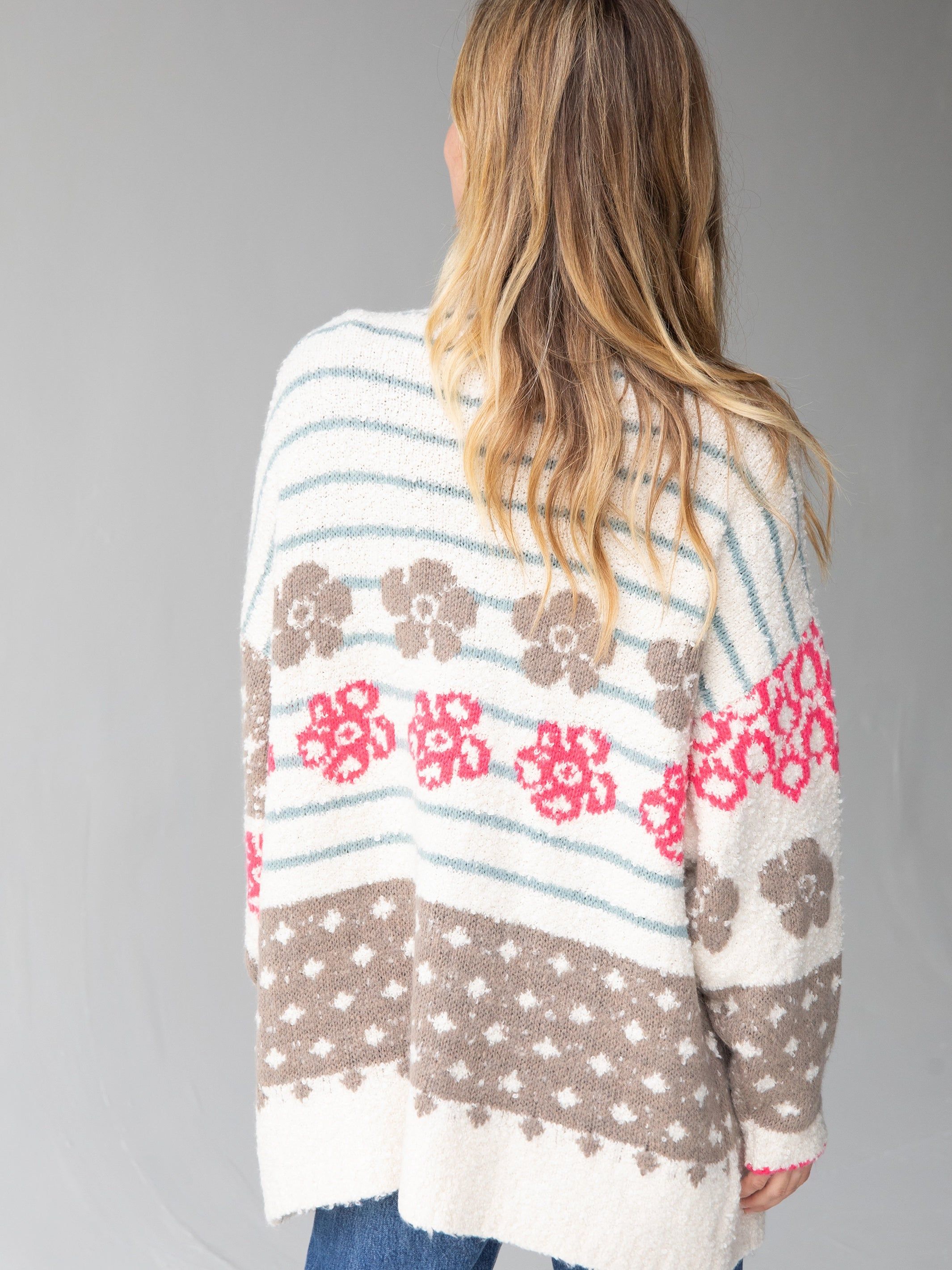 Calla Jacquard Cardigan - Cream sold by NATURAL LIFE product image thumbnail 2