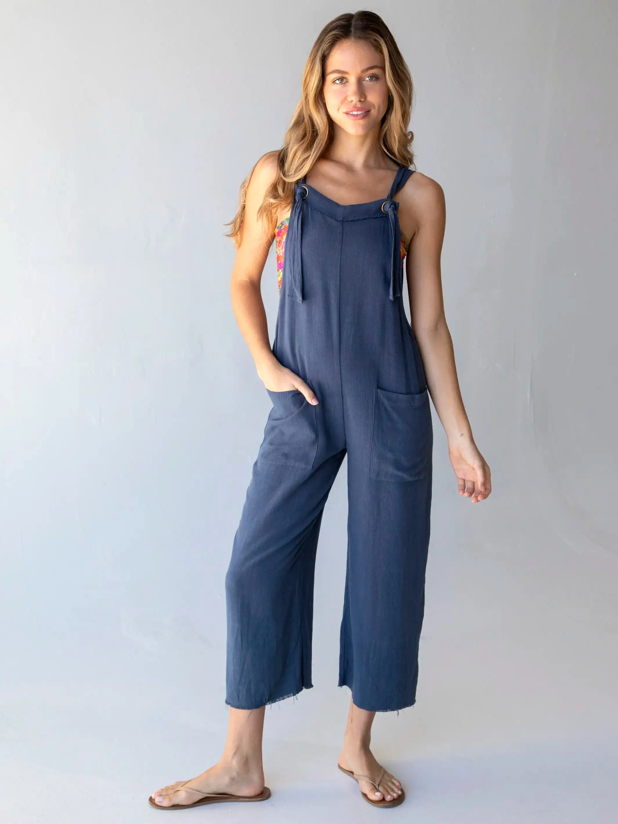 Carly Wide-Leg Jumpsuit - Navy sold by NATURAL LIFE product image thumbnail 2