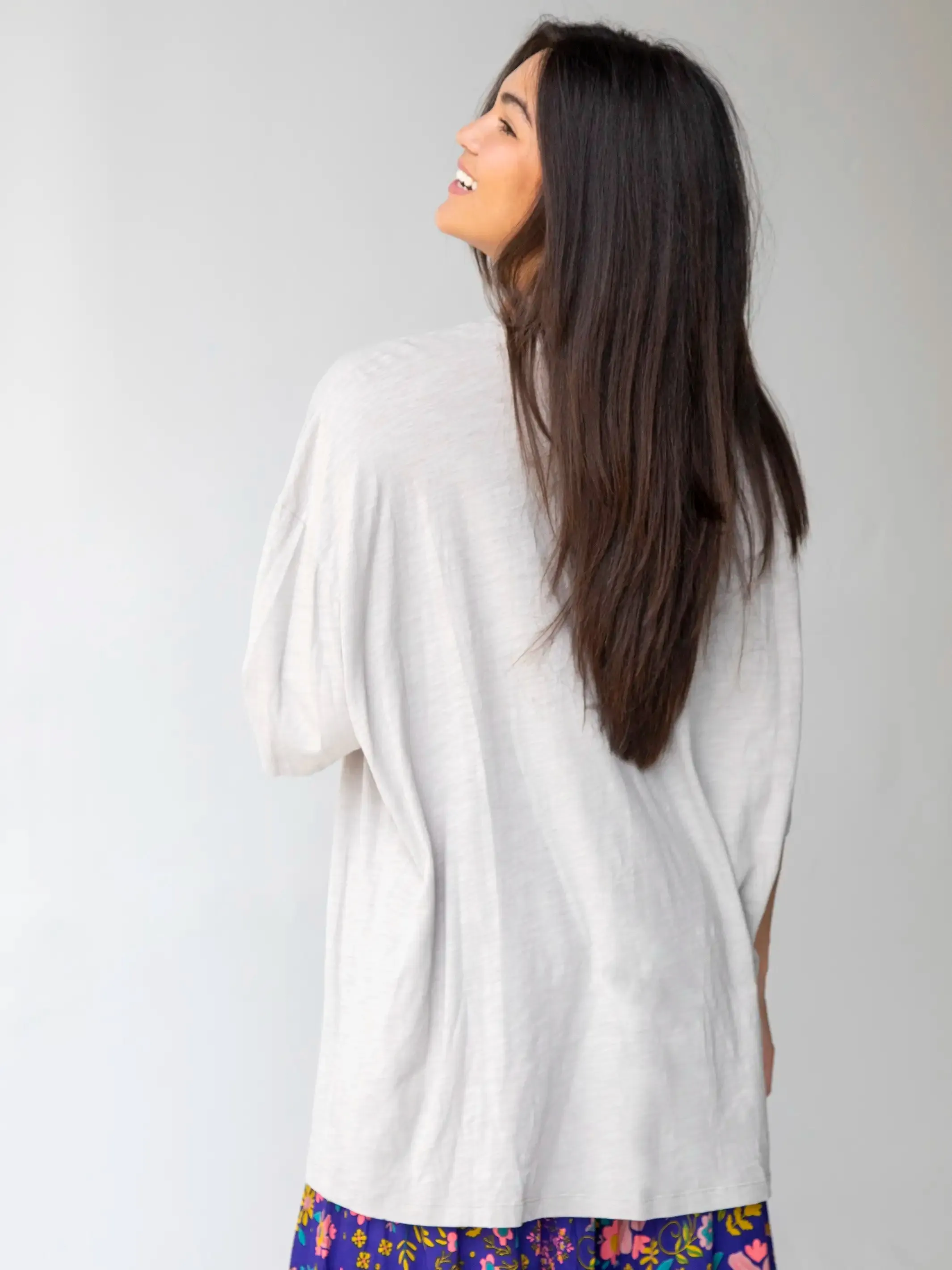 One Size Cotton Easy Tee - Love Heather Grey sold by NATURAL LIFE product image thumbnail 4