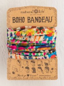Full Boho Bandeau® Headband - Fuchsia Marigold Tie-Dye sold by NATURAL LIFE