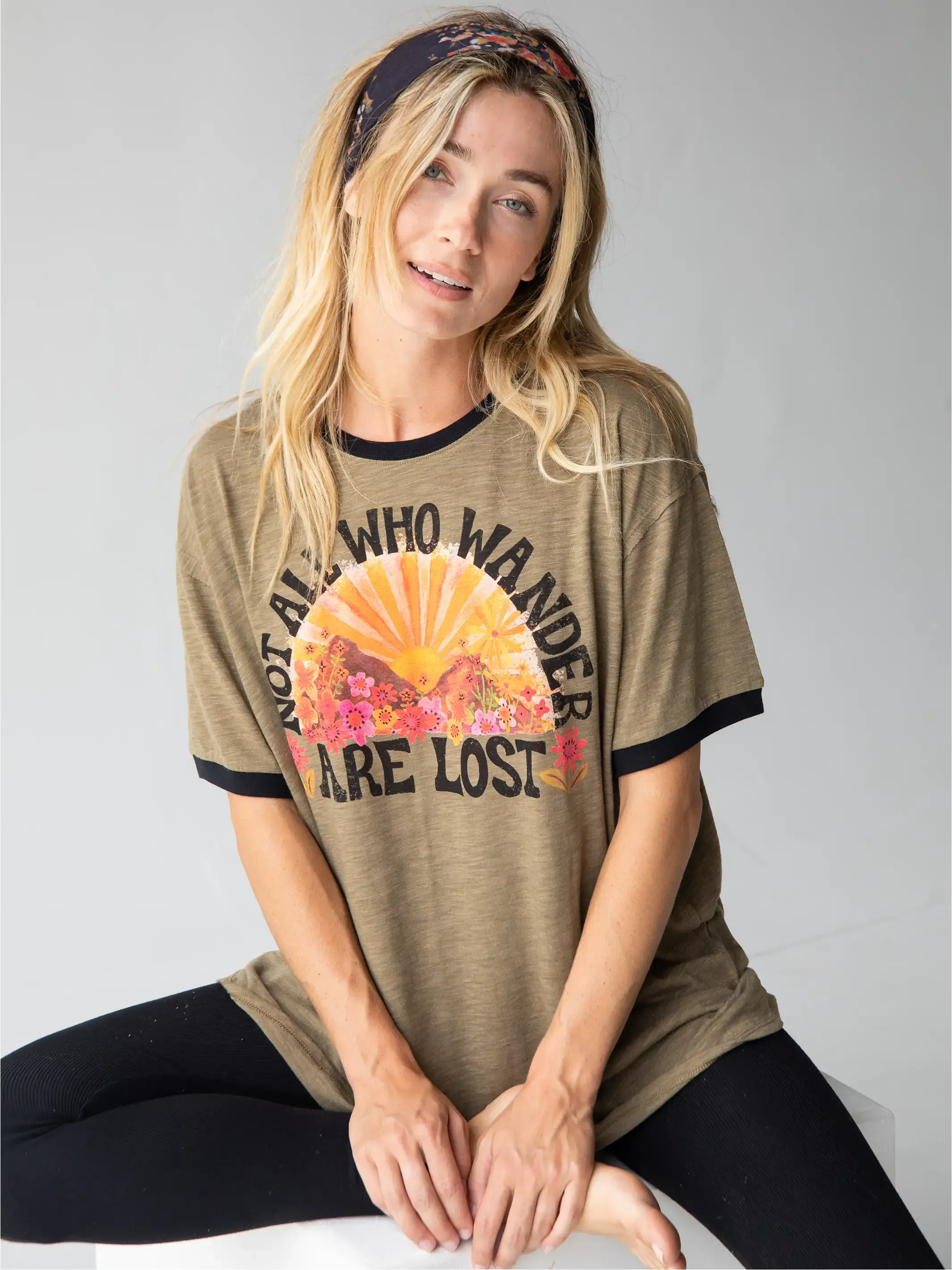 Ringer Oversized Tee Shirt - Wander sold by NATURAL LIFE product image thumbnail 3