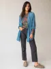 Sloane Mesh Long Sleeve Top - Green Lined Floral sold by NATURAL LIFE