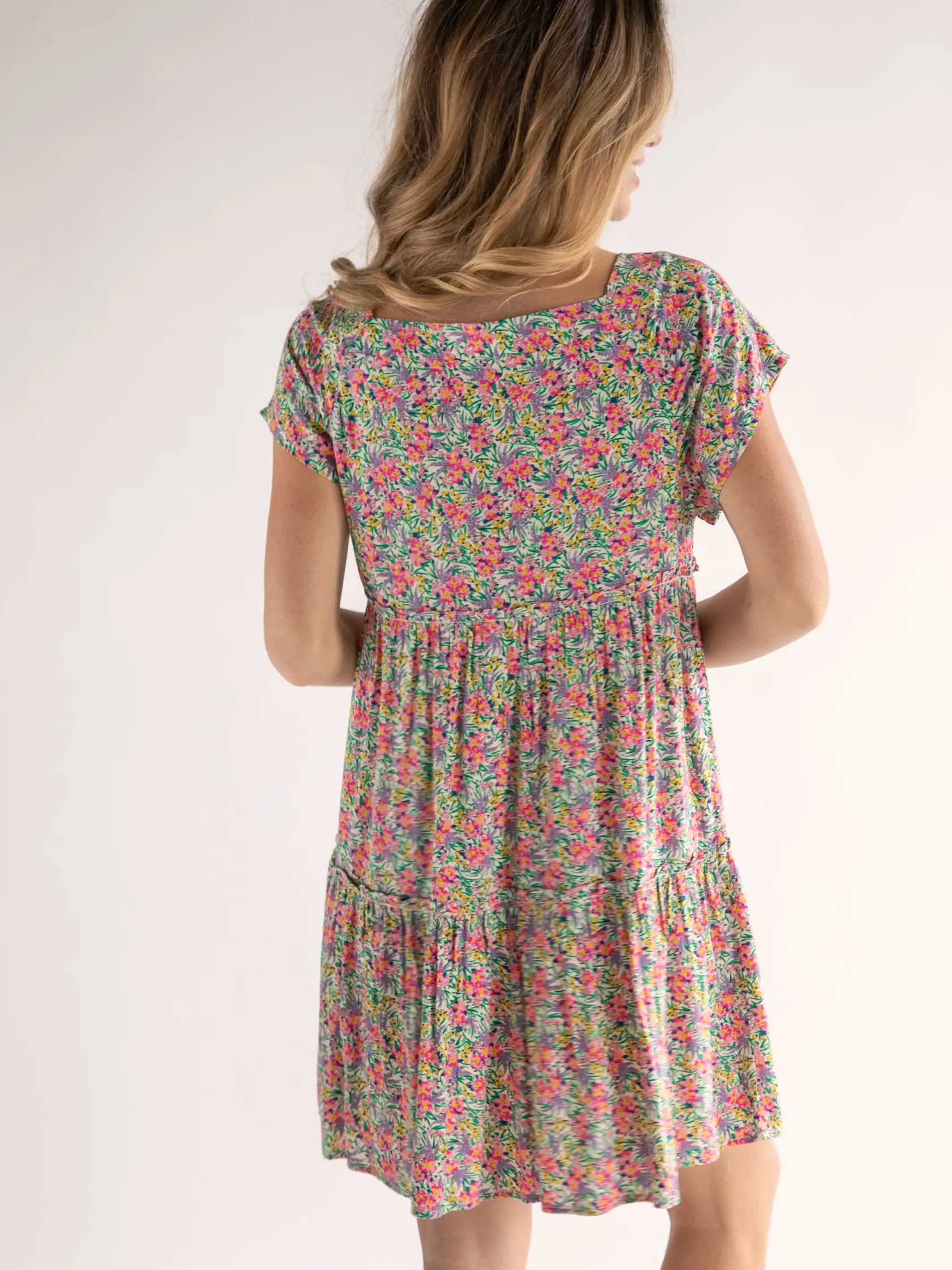 Berkley Mini Dress - Ditsy Neon Floral sold by NATURAL LIFE product image thumbnail 4