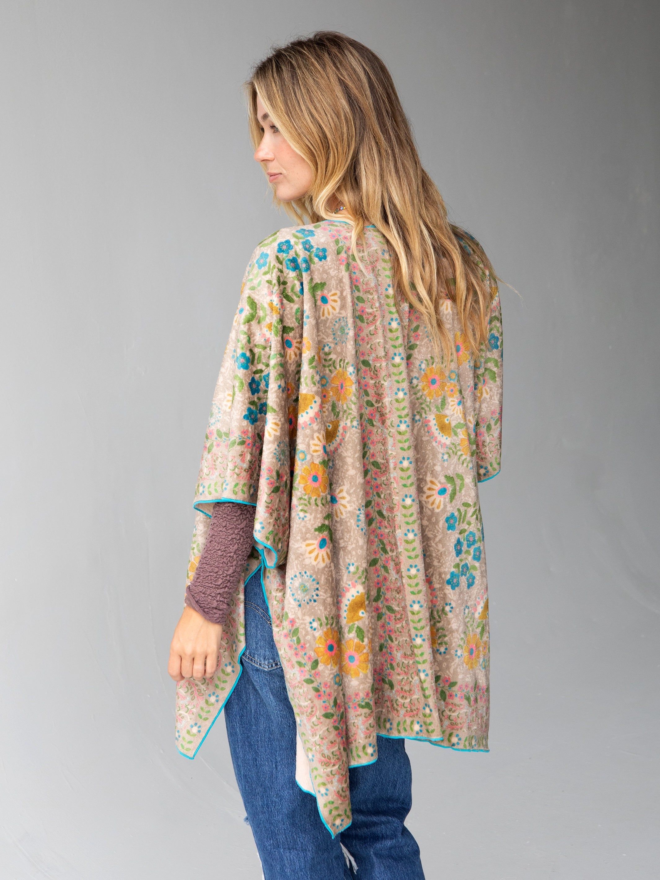 2-in-1 Cozy Poncho - Taupe Mandala sold by NATURAL LIFE product image thumbnail 2