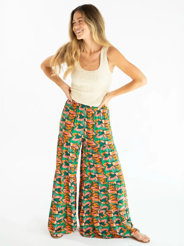 Patti Palazzo Pant - Tropical Floral sold by NATURAL LIFE